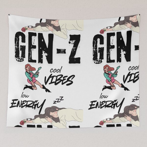 Item preview, Gen Z Low Energy Cool Vibes Aesthetic Design designed and sold by Greatimeshop.