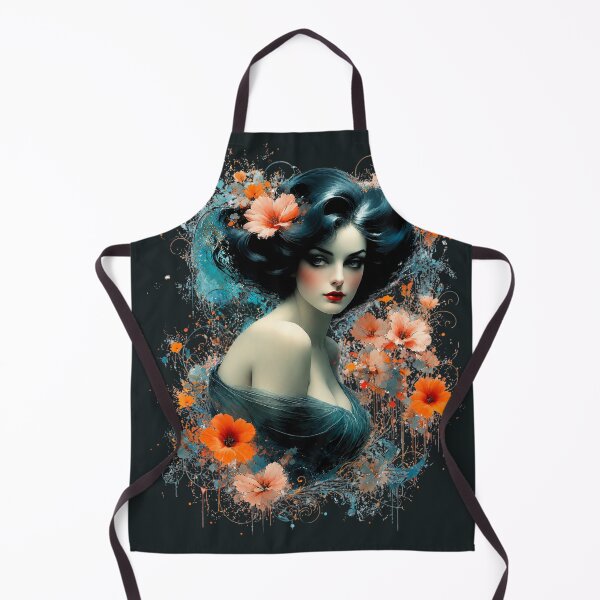 Item preview, Midnight Glamour Goddess - Romantic Art Nouveau Portrait designed and sold by KrzysztofART.