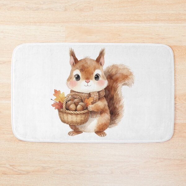 Item preview, Autumn Squirrel Sticker | Cute Fall Squirrel with Acorns designed and sold by AillustriaAK.