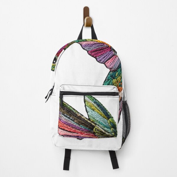 Item preview, Hummingbird hovers in the air - illusion of a colorful embroidery designed and sold by Segasprojects.