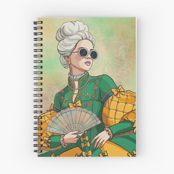 Item preview, Princess Fancy Fan Gold and Green Rococo Style Coquette Art designed and sold by DoodlingMissy.