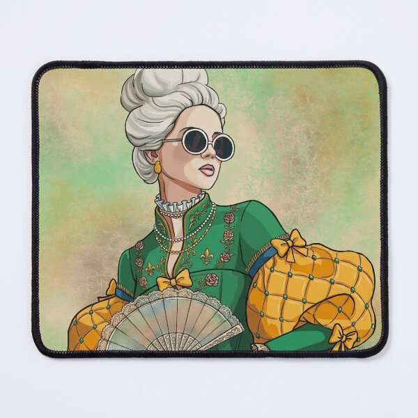 Item preview, Princess Fancy Fan Gold and Green Rococo Style Coquette Art designed and sold by DoodlingMissy.