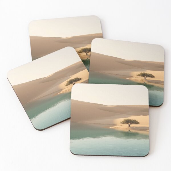 Item preview, Hidden Desert Oasis | Luxury Minimalist Desert Wall Art Print designed and sold by VeloraNature.