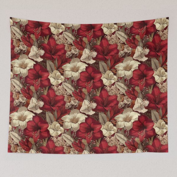 Item preview, Lush Amaryllis Texture  - Birthday Flower Pattern   - Wedding Anniversary Gifts designed and sold by RoyalStarsPatts.