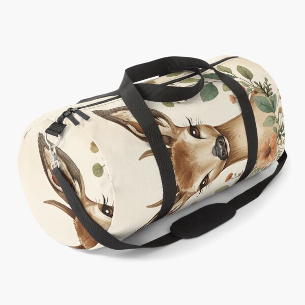 Item preview, Vintage Floral Deer Portrait Woodland Nature Illustration designed and sold by Evergreen Horizon Works.