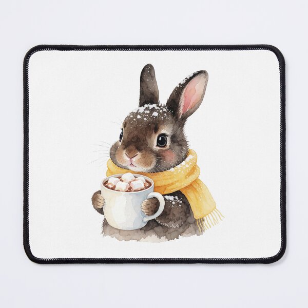 Item preview, Autumn Bunny Sticker | Cute Rabbit with Hot Cocoa designed and sold by AillustriaAK.