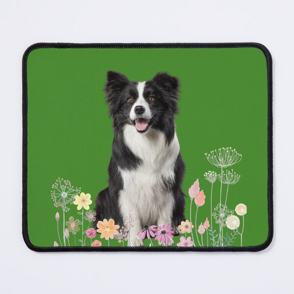 Item preview, Cute Border Collie in Wildflower Garden designed and sold by A touch of creativity.