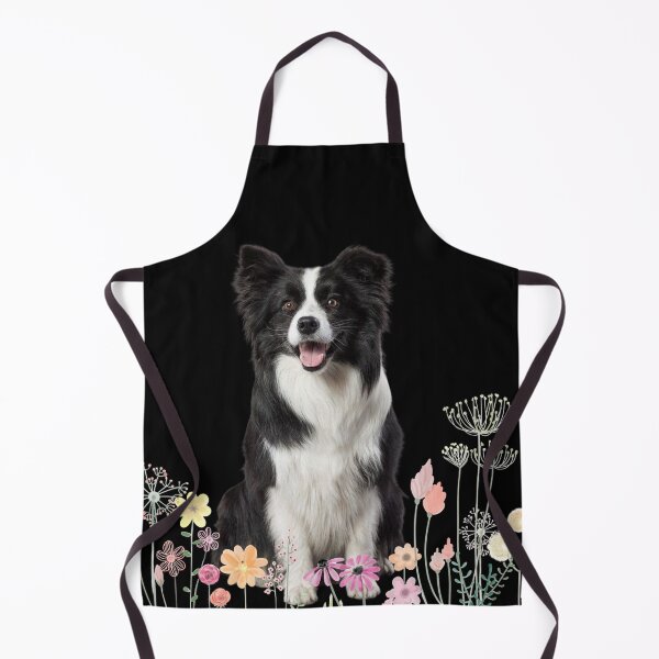 Item preview, Cute Border Collie in Wildflower Garden designed and sold by A touch of creativity.