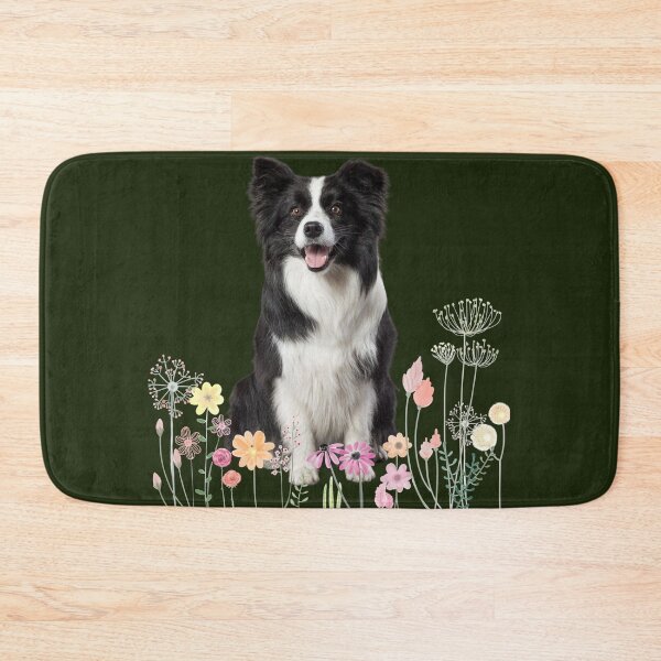 Item preview, Cute Border Collie in Wildflower Garden designed and sold by A touch of creativity.