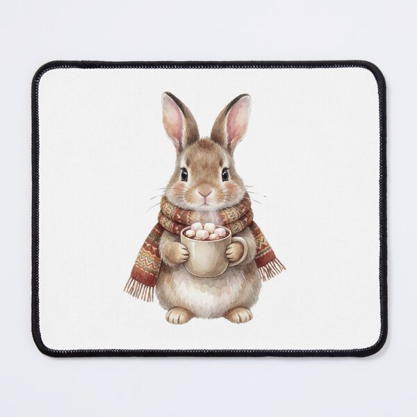 Item preview, Autumn Bunny Sticker | Cute Rabbit with Hot Cocoa designed and sold by AillustriaAK.