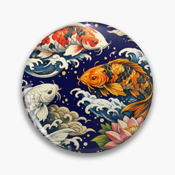Item preview, Japanese Koi Fish and Lotus Art designed and sold by 0606PM.
