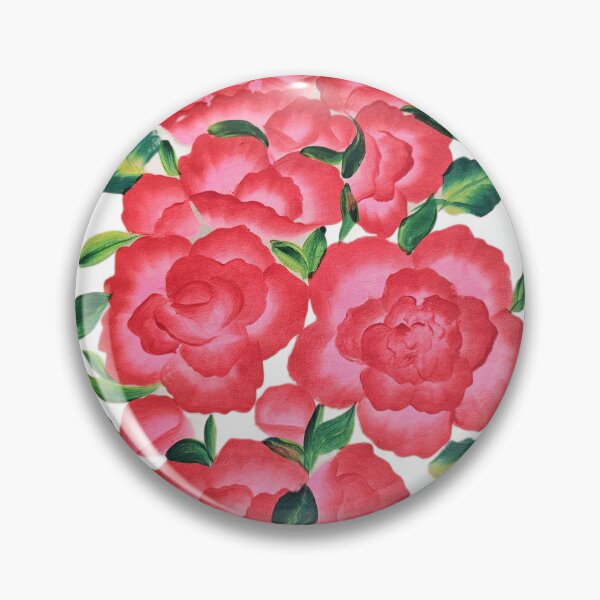 Item preview, Red and Pink Roses One Stroke Art designed and sold by ArtOfMelania.