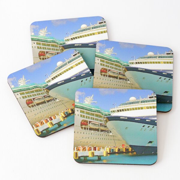 Item preview, St. Johns, Antigua, April 25, 2005, Large Cruise Ships at Concrete Dock designed and sold by AMacGPhilly.