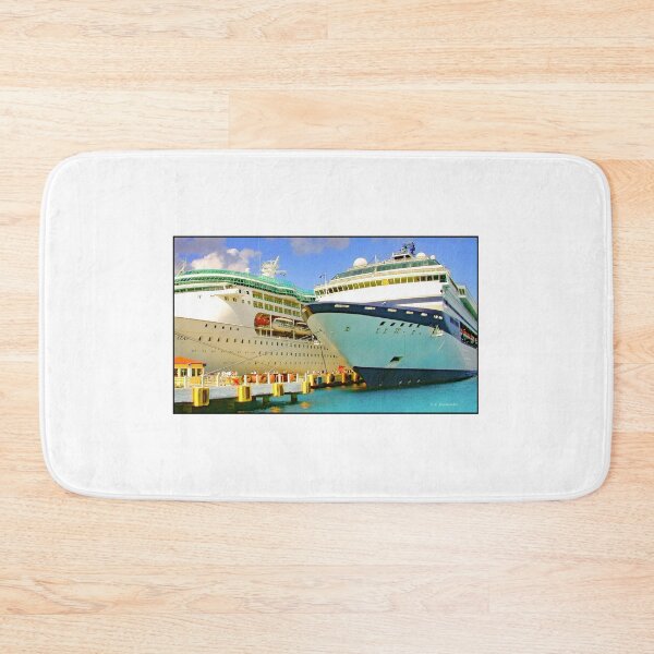 Item preview, St. Johns, Antigua, April 25, 2005, Large Cruise Ships at Concrete Dock designed and sold by AMacGPhilly.