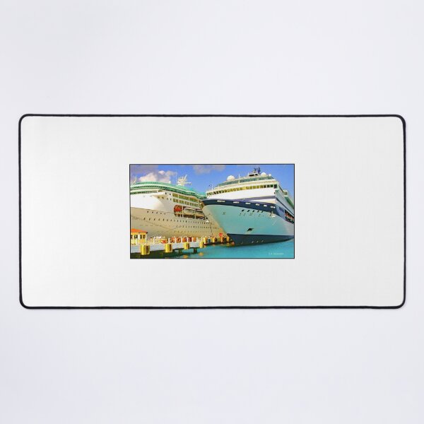 Item preview, St. Johns, Antigua, April 25, 2005, Large Cruise Ships at Concrete Dock designed and sold by AMacGPhilly.