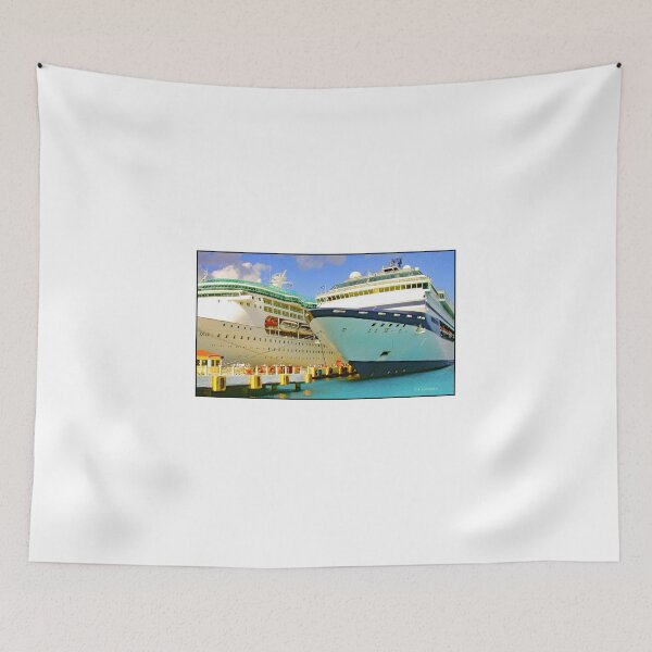 Item preview, St. Johns, Antigua, April 25, 2005, Large Cruise Ships at Concrete Dock designed and sold by AMacGPhilly.