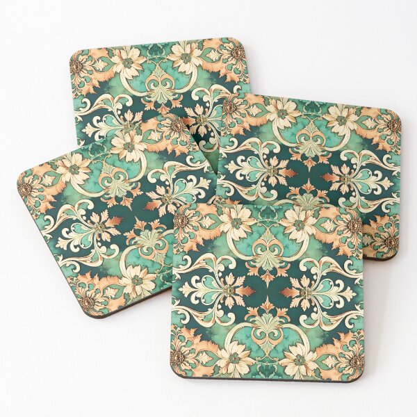 Item preview, Acanthus Scroll Damask Copper Patina designed and sold by Tammy Winand Arts.