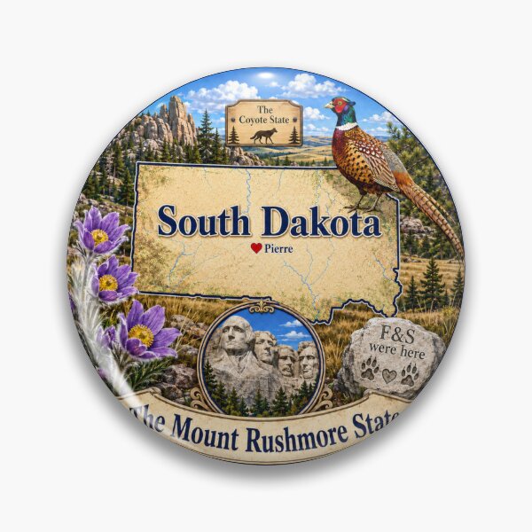 Item preview, South Dakota - Collect America with Freckle and Spencer designed and sold by CollectrsCornr.