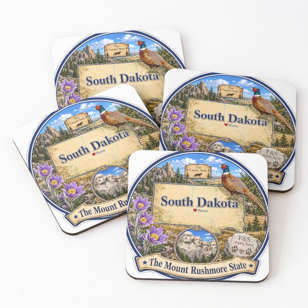 Item preview, South Dakota - Collect America with Freckle and Spencer designed and sold by CollectrsCornr.