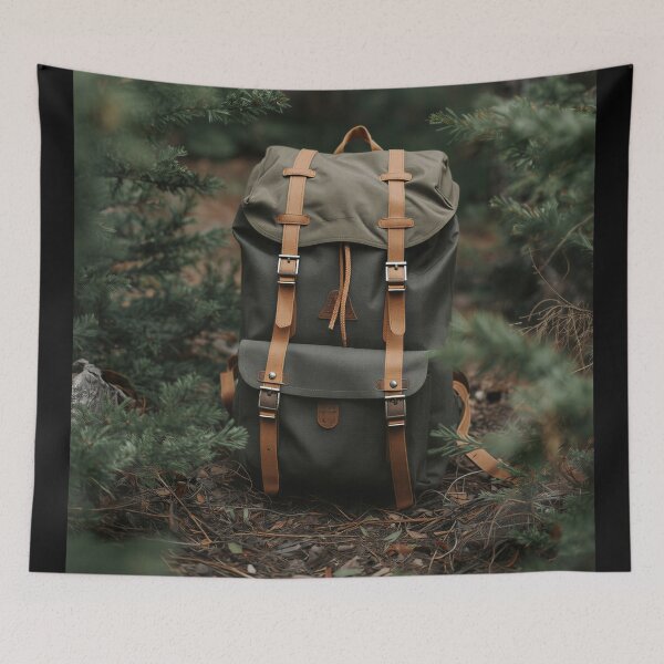 Item preview, Vintage Hiking Backpack Forest Adventure designed and sold by Evergreen Horizon Works.