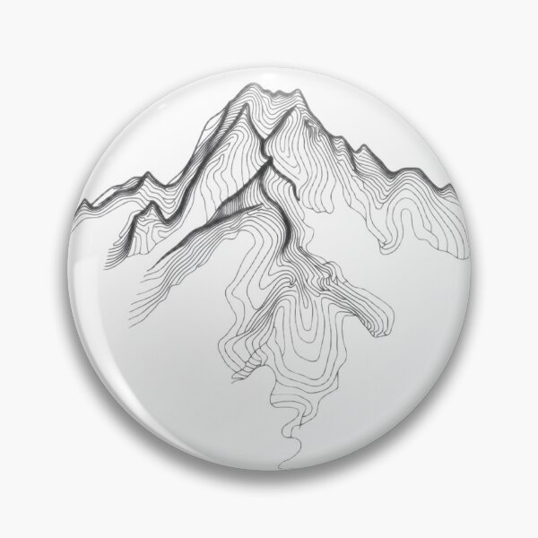 Item preview, Minimalist Topographic Mountain Line Art designed and sold by Evergreen Horizon Works.