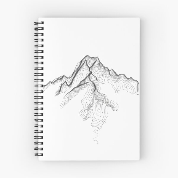 Item preview, Minimalist Topographic Mountain Line Art designed and sold by Evergreen Horizon Works.