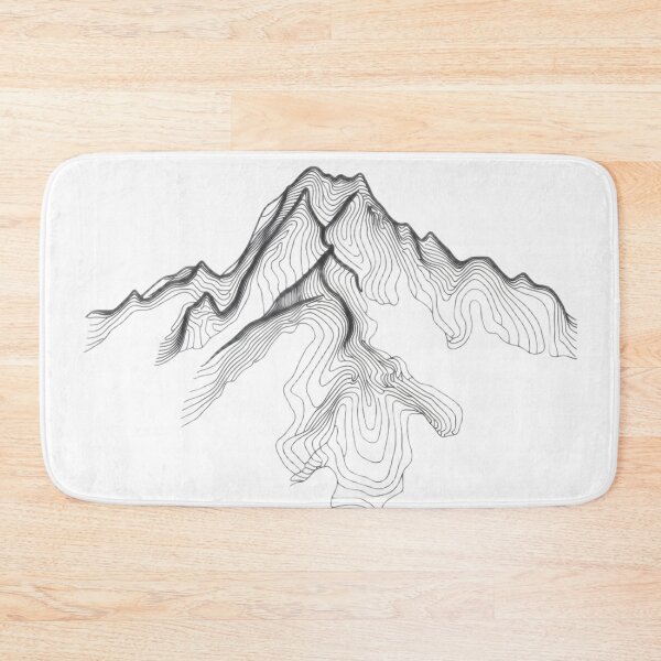 Item preview, Minimalist Topographic Mountain Line Art designed and sold by Evergreen Horizon Works.