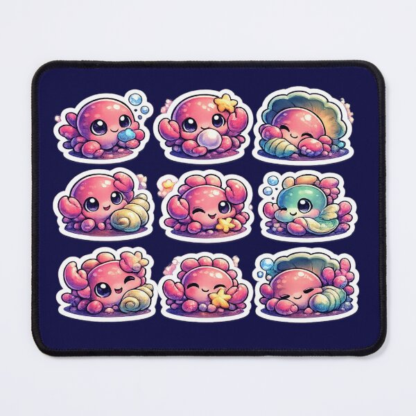 Item preview, Premium Kawaii Crab Sticker Sheet designed and sold by KrishAuraa.
