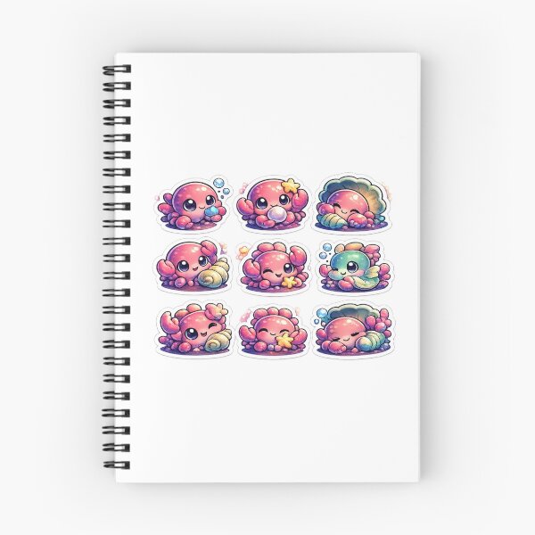 Item preview, Premium Kawaii Crab Sticker Sheet designed and sold by KrishAuraa.