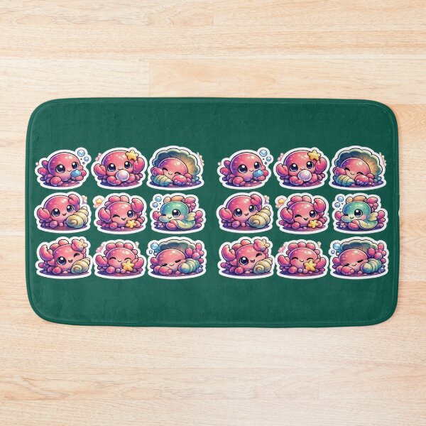 Item preview, Premium Kawaii Crab Sticker Sheet designed and sold by KrishAuraa.