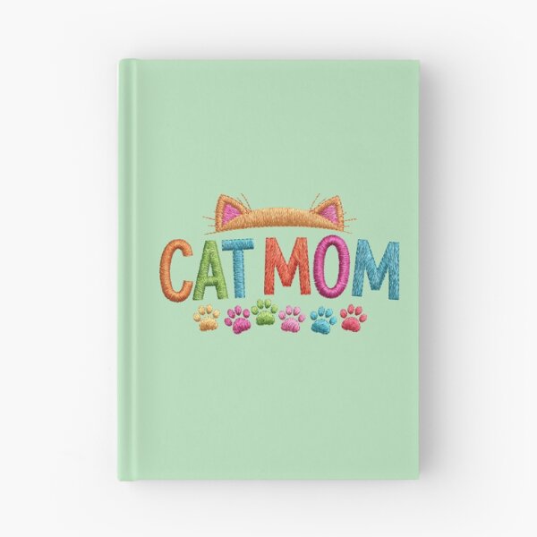 Item preview, Cute Cat Mom Embroidery Typography designed and sold by MegaNovaArt.