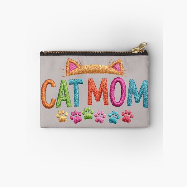 Item preview, Cute Cat Mom Embroidery Typography designed and sold by MegaNovaArt.
