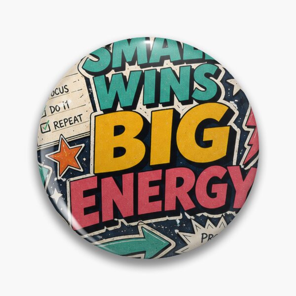 Item preview, Small Wins Big Energy Productivity Sticker designed and sold by houseoflushella.