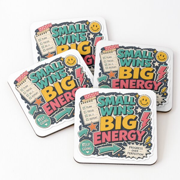 Item preview, Small Wins Big Energy Productivity Sticker designed and sold by houseoflushella.