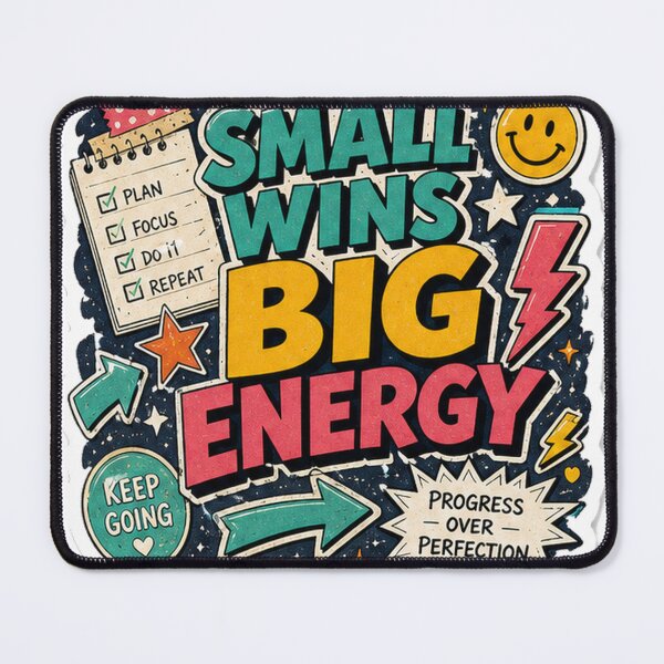 Item preview, Small Wins Big Energy Productivity Sticker designed and sold by houseoflushella.