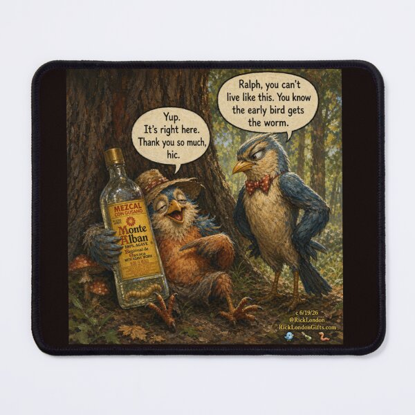 Item preview, The Early Bird Gets the Worm (Mezcal Edition) designed and sold by Rick London Gifts.