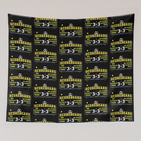 Item preview, Soccer Scoreboard Humor for the Indecisive Soccer Fan - Yellow designed and sold by Beachy.