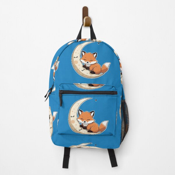 Item preview, Cute baby fox sleeping on a crescent moon designed and sold by kidoramagic.