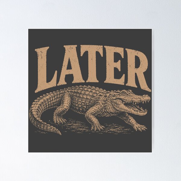 Item preview, Later Gator Vintage Retro Alligator designed and sold by Atlas Inkworks.