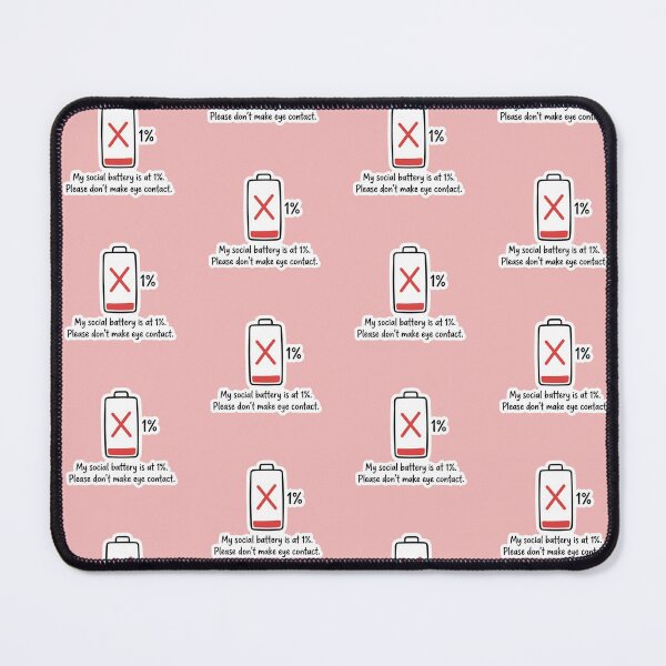 Item preview, My social battery is at 1%. Please don't make eye contact. designed and sold by Sketch the Horizon.
