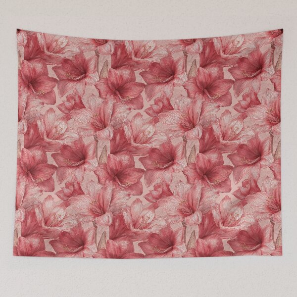 Item preview, Ornamental Amaryllis Print  - Birth Flower Pattern   - Anniversary Gifts For Husband designed and sold by RoyalStarsPatts.