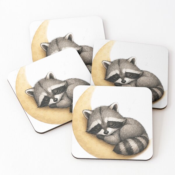 Item preview, Cute Raccoon Sleeping On Moon designed and sold by Northline Creative.