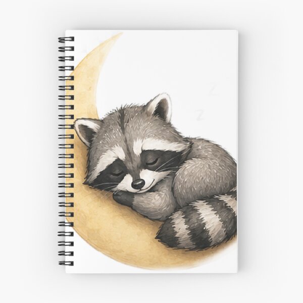 Item preview, Cute Raccoon Sleeping On Moon designed and sold by Northline Creative.