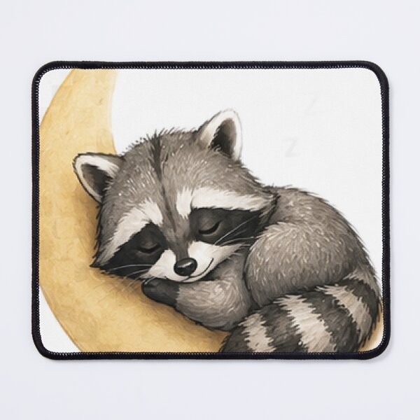 Item preview, Cute Raccoon Sleeping On Moon designed and sold by Northline Creative.