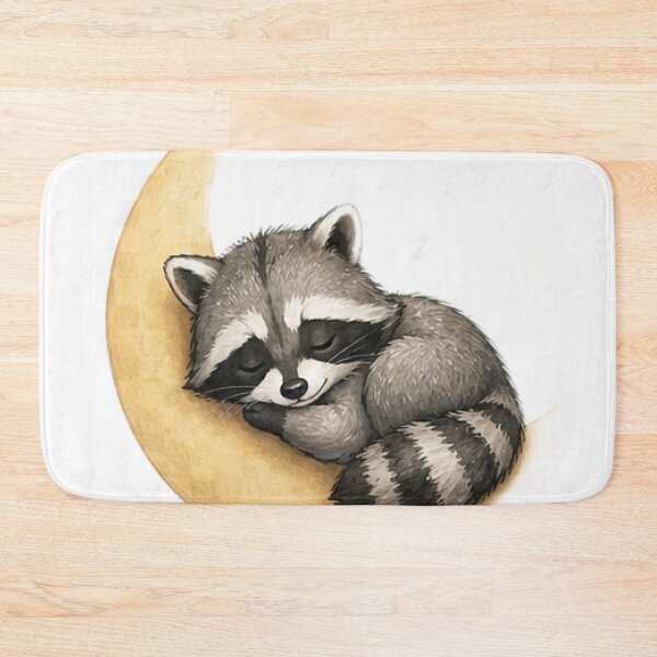 Item preview, Cute Raccoon Sleeping On Moon designed and sold by Northline Creative.