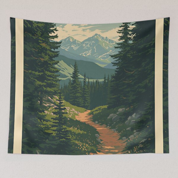 Item preview, Forest Trail Through Mountain Wilderness designed and sold by Evergreen Horizon Works.