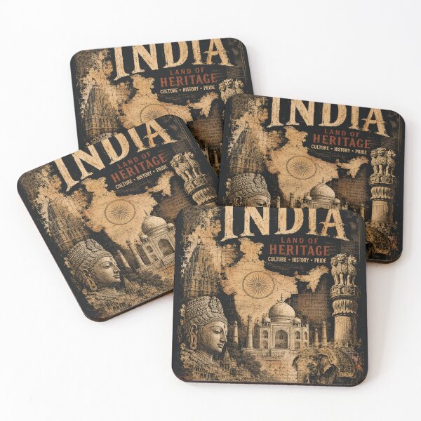 Item preview, India Land of Heritage Vintage Art  | Ancient Indian Culture Graphic Tee designed and sold by ShiftAndShade.