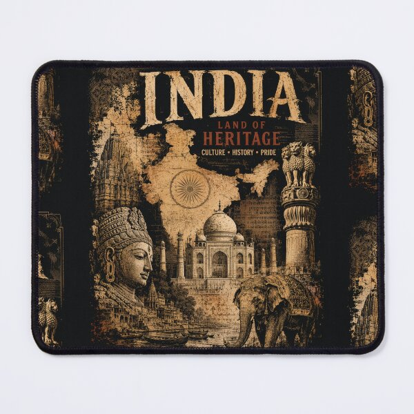Item preview, India Land of Heritage Vintage Art | Ancient Indian Culture Graphic Tee designed and sold by ShiftAndShade.