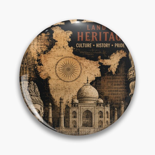 Item preview, India Land of Heritage Vintage Art  | Ancient Indian Culture Graphic Tee designed and sold by ShiftAndShade.