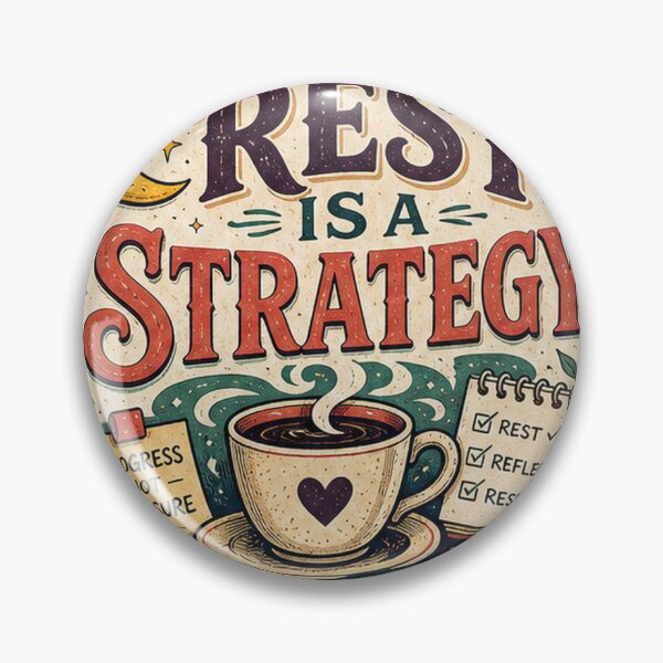 Item preview, Rest Is A Strategy Self Care Motivational Sticker designed and sold by houseoflushella.
